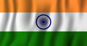 India realistic waving flag vector illustration. National countr